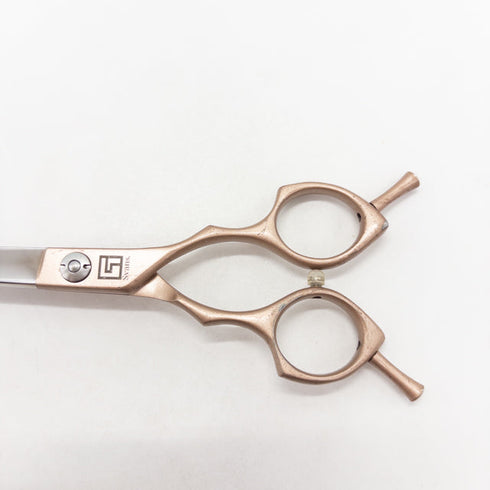 【SVANS.スバンス】カラフルカーブシザー トリミングシザー メガネ 右利き トリマー ペット 6.5インチ 中古 sc2968