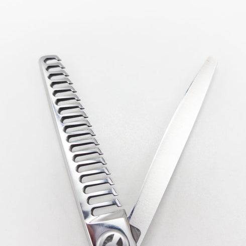 【マック シザーBMAC】MT-6017 メガネ シザー セニング 美容ハサミ すきばさみ 美容師 理容師 約55~65% 右利き 6インチ 中古 sc2988