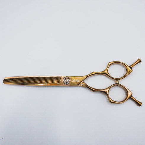 【シルバーラインSilverLine】ERAD6548消しゴム スキバサミ トリミングシザー メガネ 右利き トリマー ペット 6.5インチ 中古 sc299