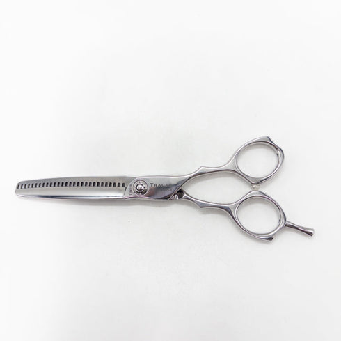 【トラックスシザーズ トラックスシザーTRACKS SCISSORS】TIME28 メガネ シザー セニング 美容ハサミ すきばさみ 美容師 理容師 約20~25% 右利き 6インチ 中古 sc2991