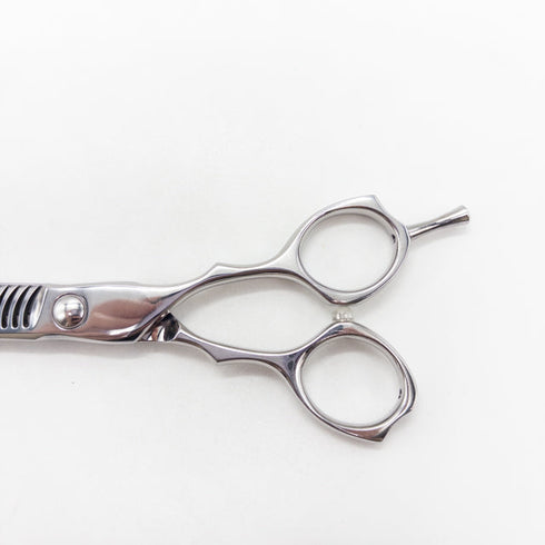 【トラックスシザーズ トラックスシザーTRACKS SCISSORS】TIME28 メガネ シザー セニング 美容ハサミ すきばさみ 美容師 理容師 約20~25% 右利き 6インチ 中古 sc2991