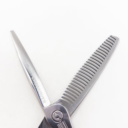【ミズタニシザーズ ミズタニシザーMIZUTANI SCISSORS】CROSSOVER TH225 USUBA正刃 オフセット シザー セニング 美容ハサミ すきばさみ 美容師 理容師 約20~25% 右利き 5.8インチ 中古 sc2996