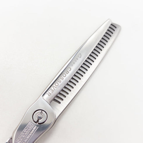 【ミズタニシザーズ ミズタニシザーMIZUTANI SCISSORS】CROSSOVER TH225 USUBA正刃 オフセット シザー セニング 美容ハサミ すきばさみ 美容師 理容師 約20~25% 右利き 5.8インチ 中古 sc2996