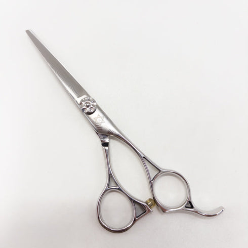 【ヘブンスシザーズ ヘヴンスシザーHEAVENS】DAMASCUS-ST ダマスカス 55 シザー オフセット 理容 美容ハサミ 美容師 理容師 右利き 5.5インチ 中古 sc3003