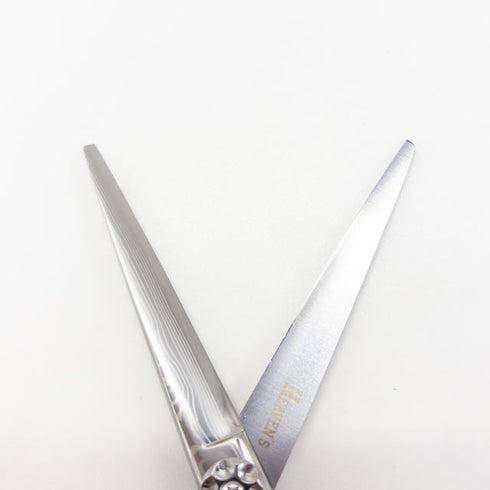 【ヘブンスシザーズ ヘヴンスシザーHEAVENS】DAMASCUS-ST ダマスカス 55 シザー オフセット 理容 美容ハサミ 美容師 理容師 右利き 5.5インチ 中古 sc3003