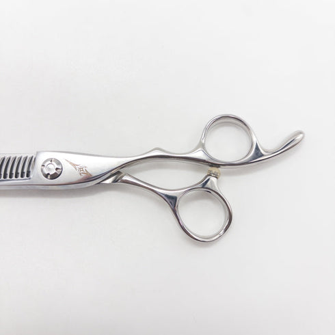 【MERITメリット山神剣】AQUA N-CJN オフセット シザー セニング 美容ハサミ すきばさみ 美容師 理容師 約20% 右利き 6インチ 中古 sc3009