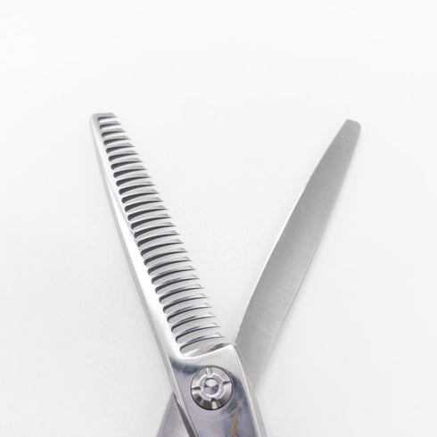 【MERITメリット山神剣】AQUA N-CJN オフセット シザー セニング 美容ハサミ すきばさみ 美容師 理容師 約20% 右利き 6インチ 中古 sc3009