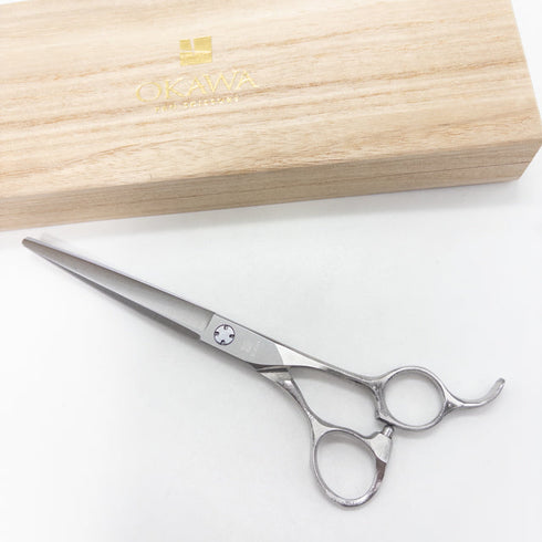 【オオカワプロシザーズ オオカワプロシザーOKAWA PRO SCISSORS】SG65H シザー オフセット 理容 美容ハサミ 美容師 理容師 右利き 6.5インチ 中古 sc3010