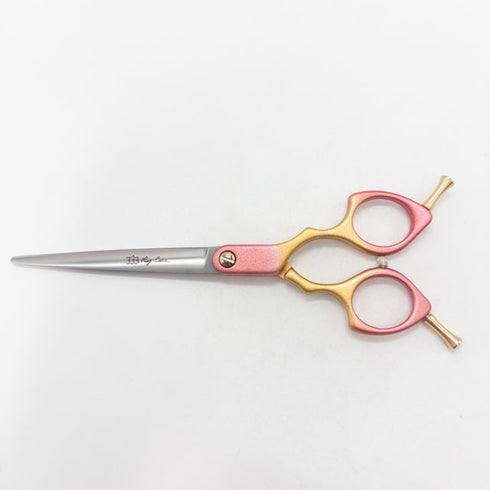 【333ドッグケア333dog care】グラデーション ストレート トリミングシザー メガネ 右利き トリマー ペット 6.5インチ 中古 sc3017