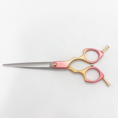 【333ドッグケア333dog care】グラデーション ストレート トリミングシザー メガネ 右利き トリマー ペット 6.5インチ 中古 sc3017
