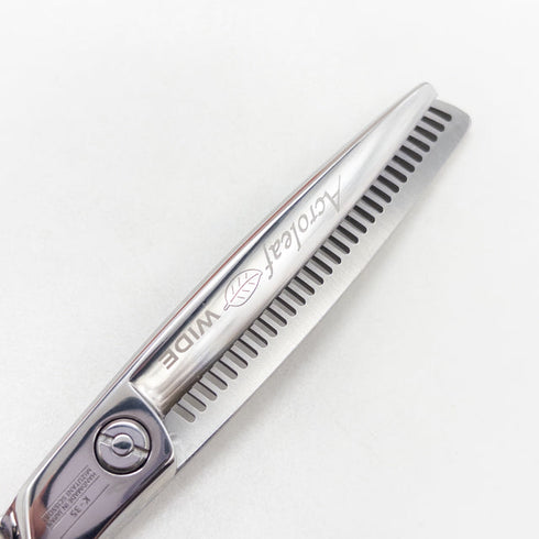 新品同様【ミズタニシザーズ ミズタニシザーMIZUTANI SCISSORS】Acroleaf WIDE K-35 オフセット シザー セニング 美容ハサミ すきばさみ 美容師 理容師 約30~35% 右利き 5.8インチ 中古 sc3022