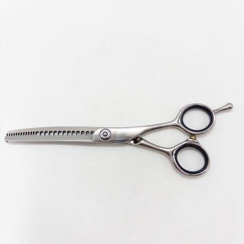 【ヘアリセッターHAIR RESETTER】 特殊セニング オフセット シザー セニング 美容ハサミ すきばさみ 美容師 理容師 約% 右利き 6.5インチ 中古 sc3028