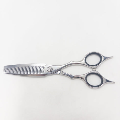 【シザーズジャパンSCISSORS JAPAN】QSRS25%29i18Y メガネ シザー セニング 美容ハサミ すきばさみ 美容師 理容師 約20~25% 右利き 5.8インチ 中古 sc3037