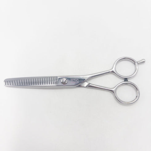 【三和技研SANWA SGK】 メガネ シザー セニング 美容ハサミ すきばさみ 美容師 理容師 約20% 右利き 6インチ 中古 sc3040