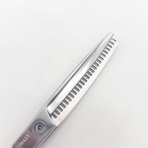 【栄達EITATSU】COBALT オフセット シザー セニング 美容ハサミ すきばさみ 美容師 理容師 約10% 右利き 6インチ 中古 sc3046