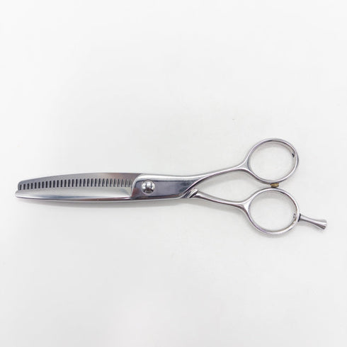 【メーカー不明】 メガネ シザー セニング 美容ハサミ すきばさみ 美容師 理容師 約15~25% 右利き 6インチ 中古 sc3064