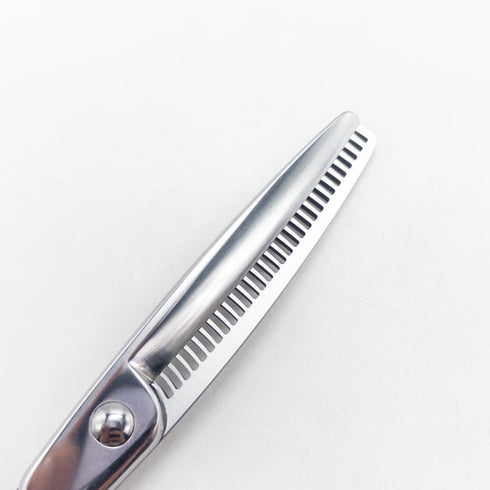 【メーカー不明】 メガネ シザー セニング 美容ハサミ すきばさみ 美容師 理容師 約15~25% 右利き 6インチ 中古 sc3064