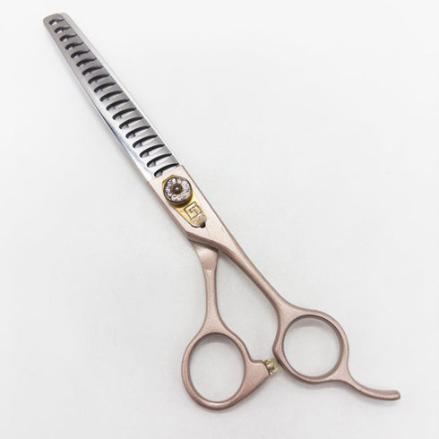 【SVANS.スバンス】ローズゴールド ブレンディング トリミングシザー 右利き セニング トリマー ペット 7インチ 中古 sc3077