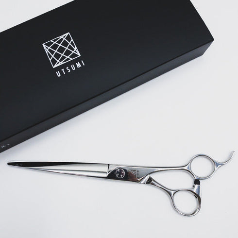新品未使用【内海ウツミUTSUMI】JYO城 AC70 トリミングシザー オフセット 右利き トリマー ペット 7インチ 中古 sc2487