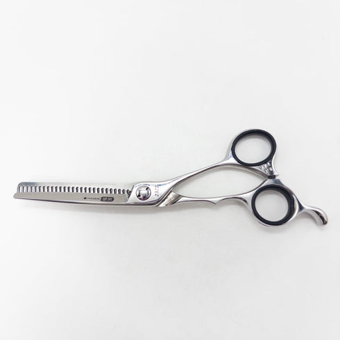 【マック シザーBMAC】FT-2327B/S 福耳 オフセット シザー セニング 美容ハサミ すきばさみ 美容師 理容師 約20~25% 右利き 6インチ 中古 sc3120