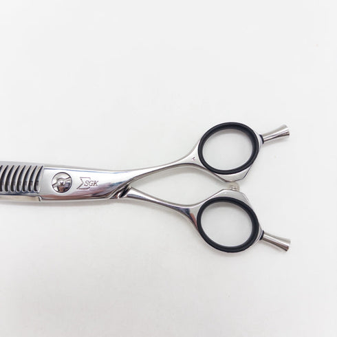 【三和技研SANWA SGK】FVS-T25 メガネ シザー セニング 美容ハサミ すきばさみ 美容師 理容師 約25% 右利き 6.1インチ 中古 sc3129