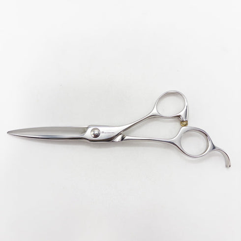 【マユミシザーMAYUMI】m scissors ドライカット スライド シザー オフセット 理容 美容ハサミ 美容師 理容師 右利き 6インチ 中古 sc3148