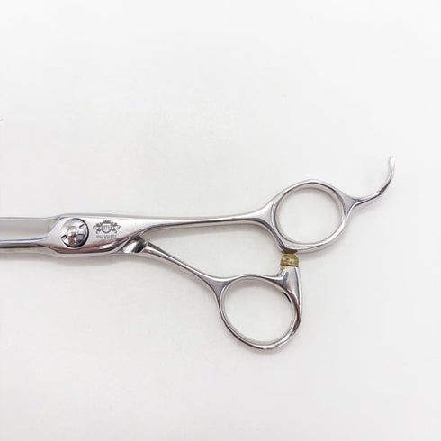 【マユミシザーMAYUMI】m scissors ドライカット スライド シザー オフセット 理容 美容ハサミ 美容師 理容師 右利き 6インチ 中古 sc3148