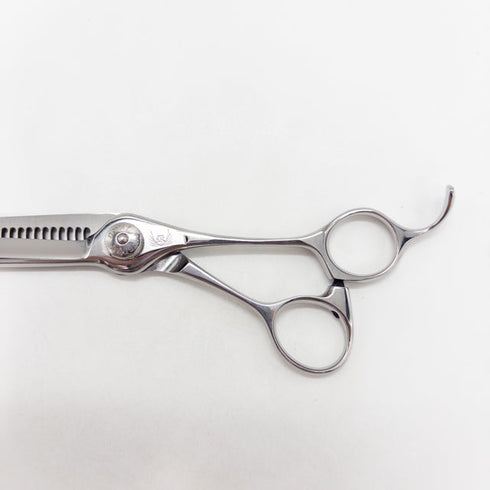 【ナルトシザーズ ナルトシザーNARUTO SCISSORS】RK三梳きヘネシーイタリックB27 オフセット シザー セニング 美容ハサミ すきばさみ 美容師 理容師 約25〜30% 右利き 6.2インチ 中古 sc3156