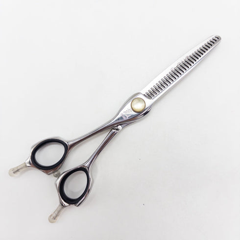 【ヒカリシザーズHIKARI光シザーHIKARI SCISSORS】c-evo L761 メガネ シザー セニング 美容ハサミ すきばさみ 美容師 理容師 約20~30% 左利き 6インチ 中古 sc3160