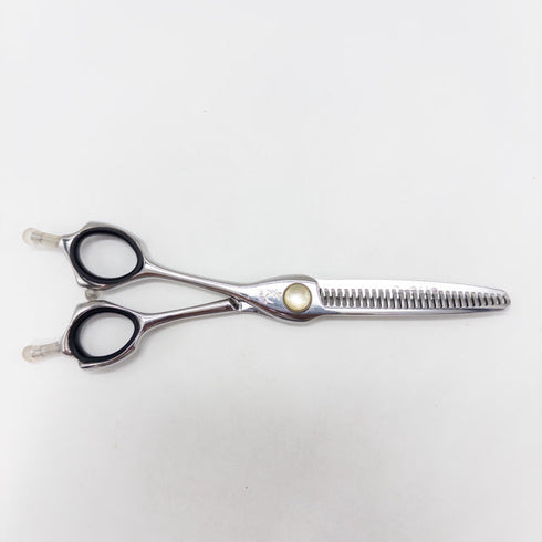 【ヒカリシザーズHIKARI光シザーHIKARI SCISSORS】c-evo L761 メガネ シザー セニング 美容ハサミ すきばさみ 美容師 理容師 約20~30% 左利き 6インチ 中古 sc3160