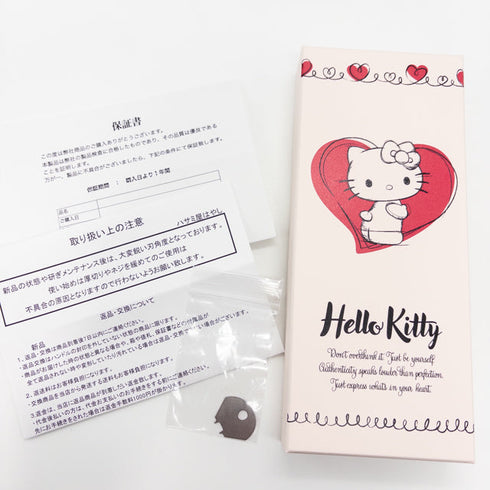 新品未使用【HELLO LITTYハローキティ】 シザー オフセット 理容 美容ハサミ 美容師 理容師 右利き 6インチ 中古 sc3216