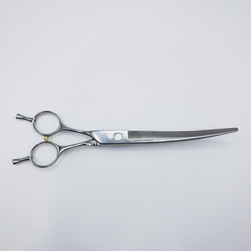 【moontay】 トリミングシザー カーブシザー アール メガネ 左利き トリマー ペット 7インチ 中古 sc322