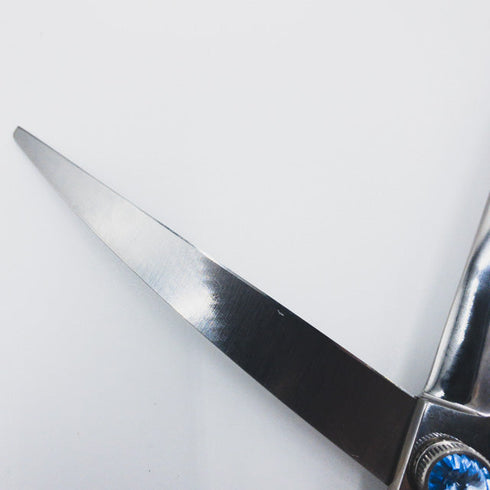 【moontay】 トリミングシザー カーブシザー アール メガネ 左利き トリマー ペット 7インチ 中古 sc322