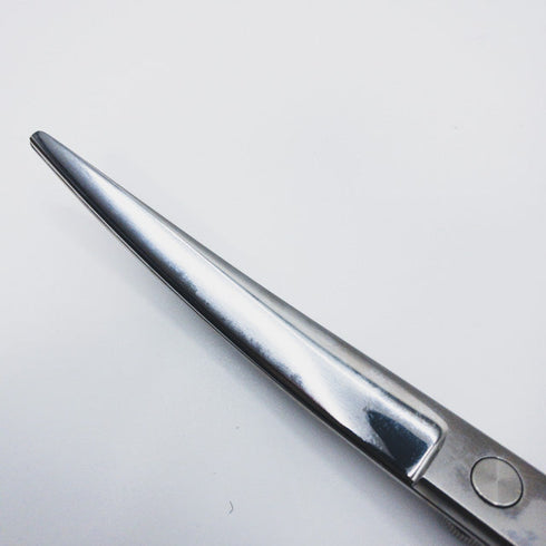 【moontay】 トリミングシザー カーブシザー アール メガネ 左利き トリマー ペット 7インチ 中古 sc322