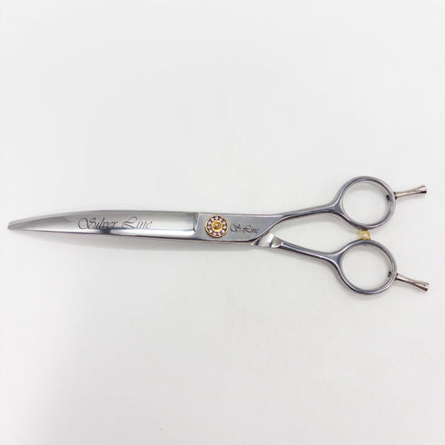 【シルバーラインSilverLine】 国民三銃士NAC700カーブ トリミングシザー メガネ 右利き トリマー ペット 7インチ 中古 sc3255