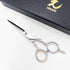 美品【ヒカリシザーズHIKARI光シザーHIKARI SCISSORS】E-2 シザー オフセット 理容 美容ハサミ 美容師 理容師 右利き 5.3インチ 中古 sc3267