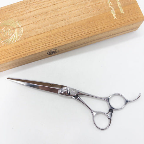 【ナルトシザーズ ナルトシザーNARUTO SCISSORS】サークライン・メリスS シザー オフセット 理容 美容ハサミ 美容師 理容師 右利き 6.3インチ 中古 sc3285