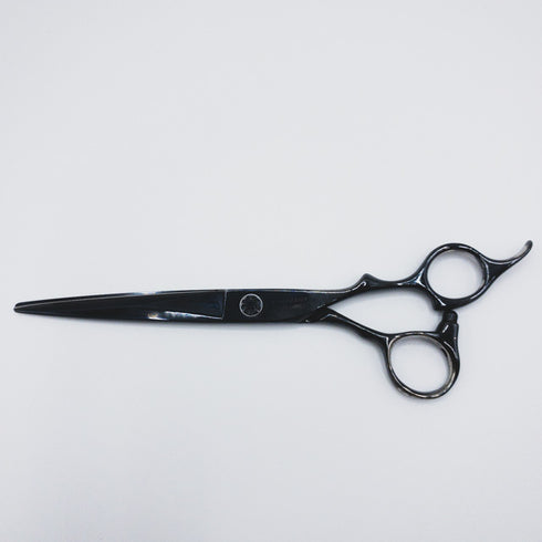 【ハヤシシザーズ ハヤシシザーHAYASHI SCISSORS】V-ME-AT-6.5ブラックコーティング シザー オフセット 理容 美容ハサミ 美容師 理容師 右利き 6.5インチ 中古 sc332