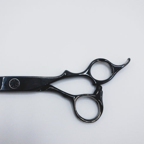 【ハヤシシザーズ ハヤシシザーHAYASHI SCISSORS】V-ME-AT-6.5ブラックコーティング シザー オフセット 理容 美容ハサミ 美容師 理容師 右利き 6.5インチ 中古 sc332