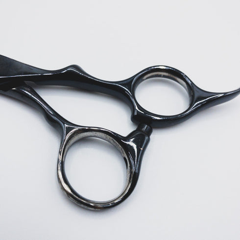 【ハヤシシザーズ ハヤシシザーHAYASHI SCISSORS】V-ME-AT-6.5ブラックコーティング シザー オフセット 理容 美容ハサミ 美容師 理容師 右利き 6.5インチ 中古 sc332