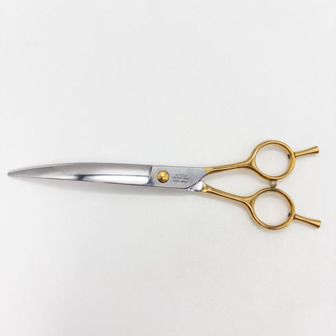 【シルバーラインSilverLine】国民三銃士ノコギリ刃カーブKUTC700 トリミングシザー メガネ 右利き トリマー ペット 7インチ 中古 sc3321
