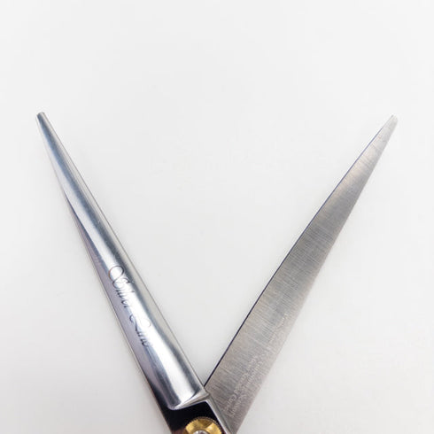 【シルバーラインSilverLine】国民三銃士ノコギリ刃カーブKUTC700 トリミングシザー メガネ 右利き トリマー ペット 7インチ 中古 sc3321