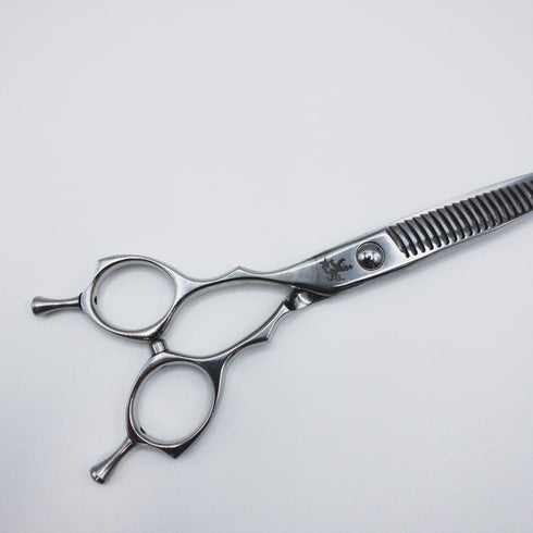 【トラックスシザーズ トラックスシザーTRACKS SCISSORS】LKEEP25 オフセット シザー セニング 美容ハサミ すきばさみ 美容師 理容師 約20~25% 左利き 6インチ 中古 sc333