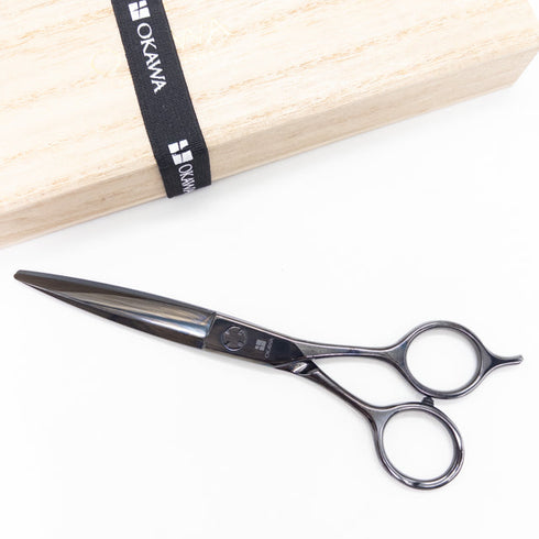 【オオカワプロシザーズ オオカワプロシザーOKAWA PRO SCISSORS】JAGⅡ SGJ60-A シザー オフセット 理容 美容ハサミ 美容師 理容師 右利き 6インチ 中古 sc3351