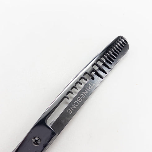 美品【ヘアリセッターHAIR RESETTER】TRINEBONEトラインボーン 特殊セニング オフセット シザー セニング 美容ハサミ すきばさみ 美容師 理容師 約% 右利き 6.5インチ 中古 sc3356