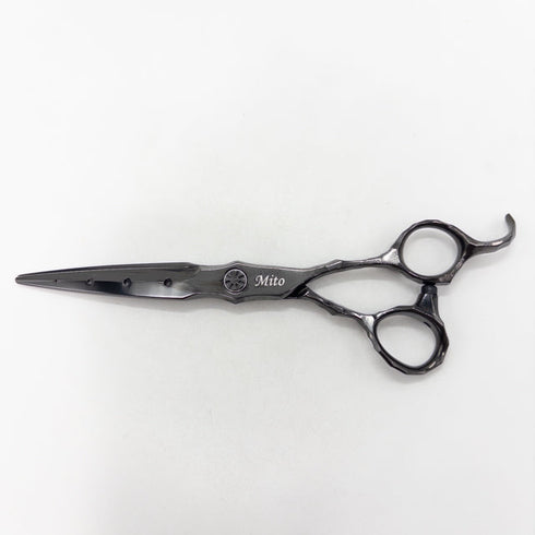 【ハヤシシザーズ ハヤシシザーHAYASHI SCISSORS】HYS-MAX67-KRETER-HINERI-6.2-DLC MARK-Ⅳ シザー オフセット 理容 美容ハサミ 美容師 理容師 右利き 6.2インチ 中古 sc3360