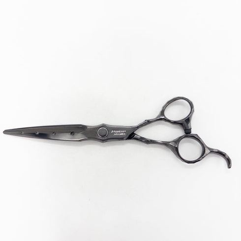 【ハヤシシザーズ ハヤシシザーHAYASHI SCISSORS】HYS-MAX67-KRETER-HINERI-6.2-DLC MARK-Ⅳ シザー オフセット 理容 美容ハサミ 美容師 理容師 右利き 6.2インチ 中古 sc3360