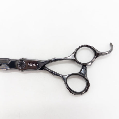 【ハヤシシザーズ ハヤシシザーHAYASHI SCISSORS】HYS-MAX67-KRETER-HINERI-6.2-DLC MARK-Ⅳ シザー オフセット 理容 美容ハサミ 美容師 理容師 右利き 6.2インチ 中古 sc3360