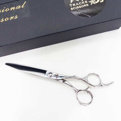 美品【トラックスシザーズ トラックスシザーTRACKS SCISSORS】SASA60 スライド ドライカット シザー オフセット 理容 美容ハサミ 美容師 理容師 右利き 6インチ 中古 sc3362