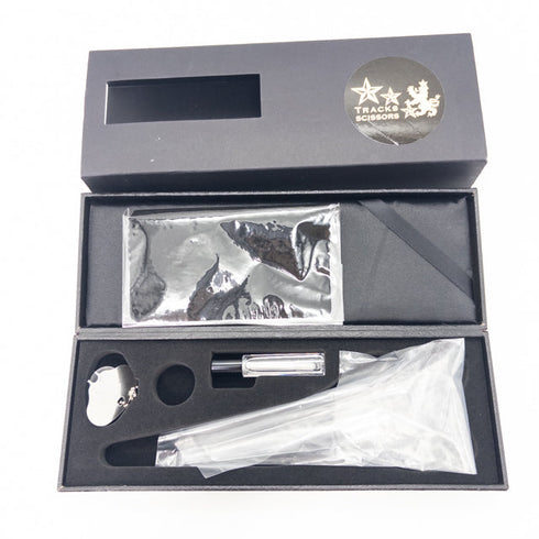 美品【トラックスシザーズ トラックスシザーTRACKS SCISSORS】SASA60 スライド ドライカット シザー オフセット 理容 美容ハサミ 美容師 理容師 右利き 6インチ 中古 sc3362